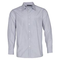 Fine Stripe Long Sleeve Cotton Polyester Shirts