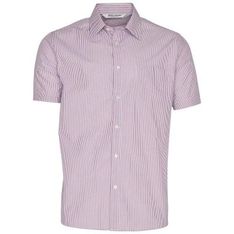 Mens Short Sleeve Balance Stripe Shirt 60% Cotton