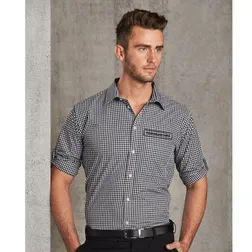 M7300L Gingham Check Long Sleeve Button-Up Shirts
