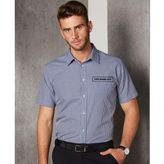 Mens Slimmer Fit Two Tone Check Shirt