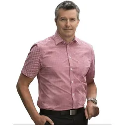 Yarn Dyed Gingham Tailored Fit Short Sleeve Shirt