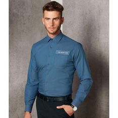 Stretch Cotton Pin Dot Dress Shirt