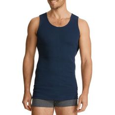 Ribbed Cotton Chesty Tank Wide Shoulder Straps