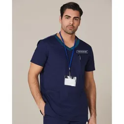 M7650 Contrast CoolDry Scrubs Tops With Stretch