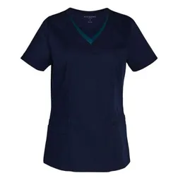 Ladies V-Neck Scrub Top Moisture Wicking Stretch