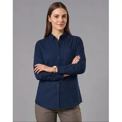 Stretch Cotton Polyester Blend Long Sleeve Shirt