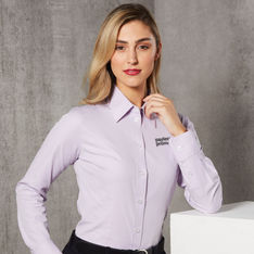 Ladies Regular Fit CVC Oxford Long Sleeve Shirts