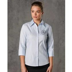 M8100Q Ladies Woven Stripe Corporate Shirts - Benchmark Range