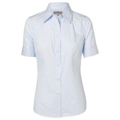 Women's Self Stripe Short Sleeve Cotton Blend Shirts