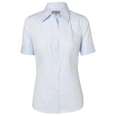 Self Stripe Short Sleeve Cotton Blend Women's Shirt