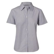 Women's Fine Stripe Polyester Cotton Shirt