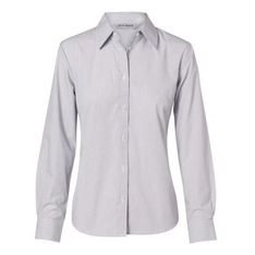 Ladies 60 Cotton 40 Polyester Fine Stripe Shirt