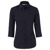 Ladies 3/4 Sleeve Pin Stripe Business Shirt