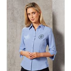 Ladies 3/4 Sleeve Polyester Moisture Management Shirt