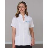 Ladies Full Zip Mechanical Stretch Polyester Healthcare Tunic