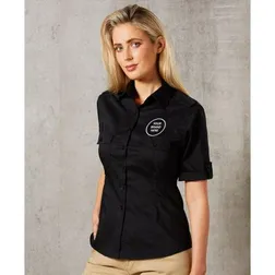 M8911 Ladies Military Button-Up Shirts With Stretch - Benchmark Range