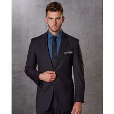 Mens Poly Viscose Stretch Two Button Jacket
