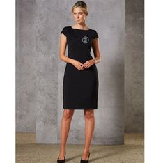 Ladies Wool Blend Stretch Cap Sleeve Dress