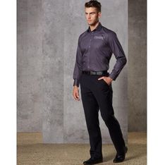 Flexi Waist Stretch Wool Blend Pants Mens