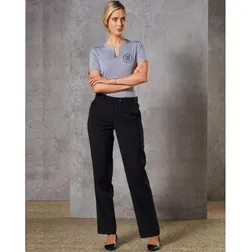 Ladies Wool Blend Stretch Slim Leg Flexi Waist Trousers