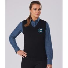 Ladies 12 Gauge Knitted Merino Wool Vest