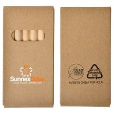 Six Mini Lead Free Cardboard Pencil Sets