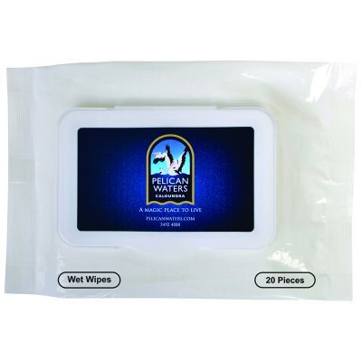 NP139 In Packet Logo Antibacterial Wipes With Fresh Citrus Scent
