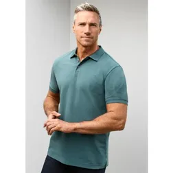 Mens Slimmer Fit Breathable Pique Knit Polo