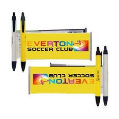Retractable Ballpoint with Pull Out Message Banner