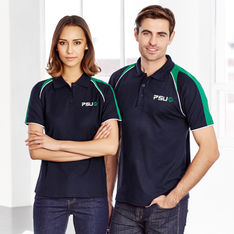 Mens CoolDry Pique Polo with Contrast Panels
