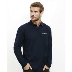 Mens Regular Fit Long Sleeve 210gsm Pique Polo