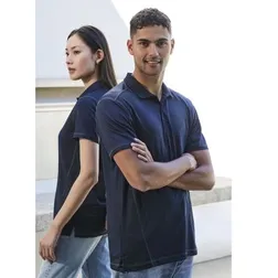 Dart Mens UPF Honeycomb Knit Polyester Short Sleeve Polo