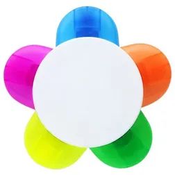 Five Colour Plastic Flower Shaped Ink Marker