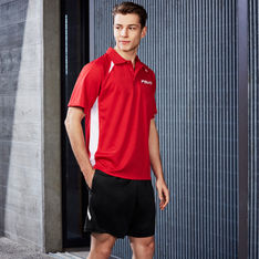 Mens CoolDry Mesh Splice Polo with Contrast Trim