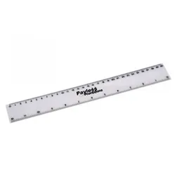 White Plastic Rulers 30cm With Imprint Area