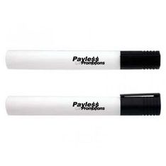 White Barrel Black Ink Printed Markers