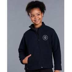 Bonded Polar Fleece Kids Jacket with Deep Pockets