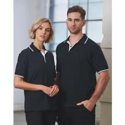 Unisex Combed Cotton Jersey Knit Polo Shirt