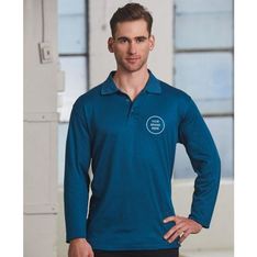 TrueDry Cotton Blend Long Sleeve Polo Shirts