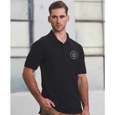 Mens 100% Combed Cotton Pique Easy Fit Polo