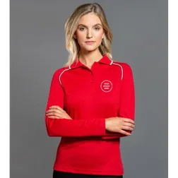 PS44 Ladies Champion CoolDry Long Sleeve Branded Polo Shirts