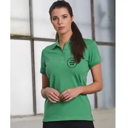 PS56 Ladies Darling Harbour 100% Cotton Logo Polos With Stretch