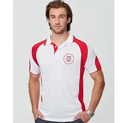 Mens Mini Waffle Moisture Wicking Office Polo
