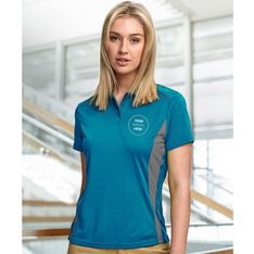 Polyester Interlock Polos with Mesh Panels