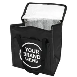 Insulated Reusable Grocery Tote With Front Pocket