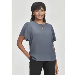 Georgette Weave Short Sleeve Blouses