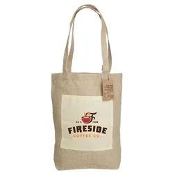 RB302 Reforest Logo Jute Bags With Front Pocket And Gusset - (35cm x 41cm)