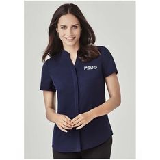 Juliette Womens Short Sleeve Polyester Blouse Easy Fit