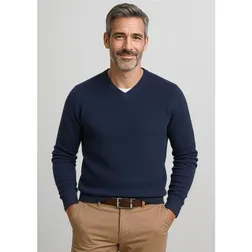 Osaka Mens Cotton Acrylic Pineapple Knit Jumper