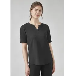 Textured Stretch Polyester Easy Fit Womens Blouse